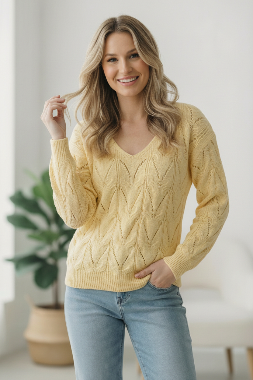 I'll Meet You at the Tennis Match Patterned Sweater