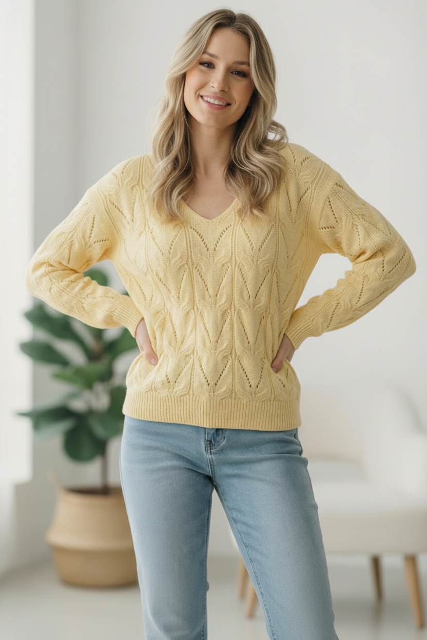 I'll Meet You at the Tennis Match Patterned Sweater