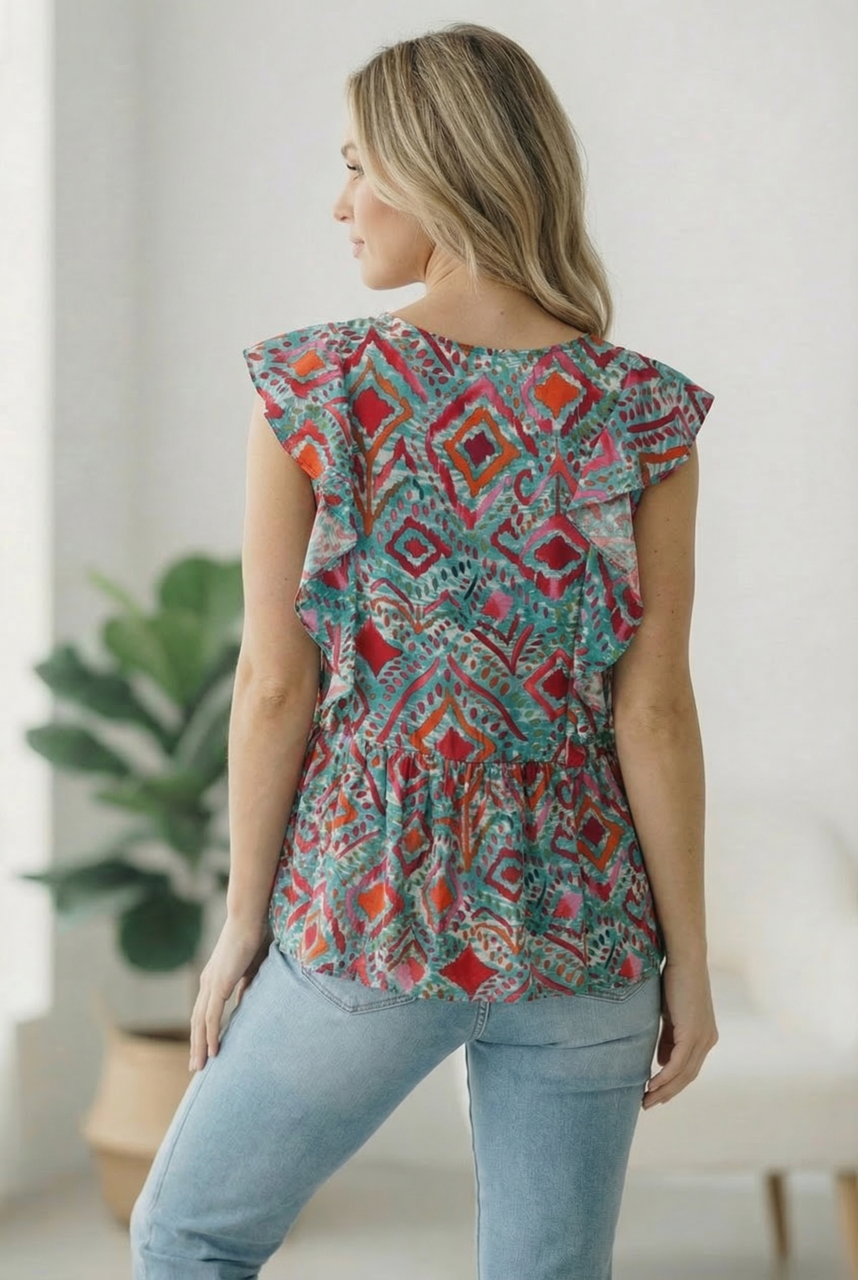 Flirting in the Museum Emerald Blouse