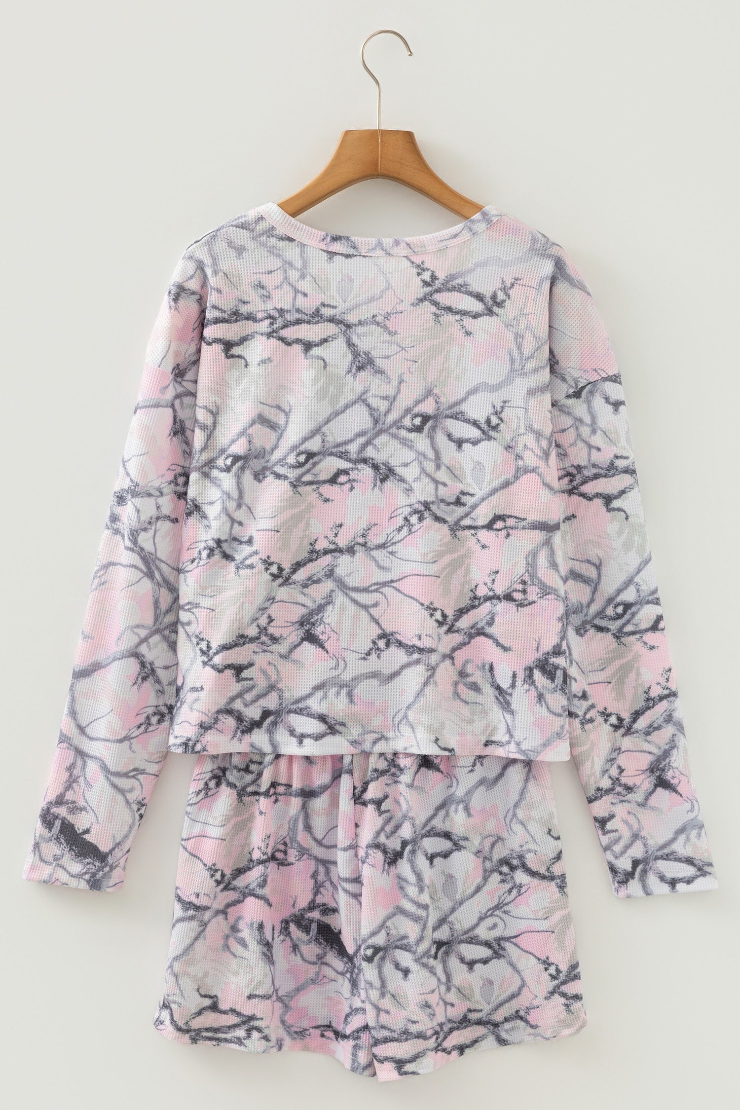 Pink Camo Henley Set